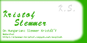 kristof slemmer business card